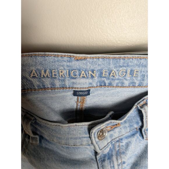 AMERICAN EAGLE Strigid Ripped High-Waisted Stovepipe Jean in Skylight Women's 4 - Picture 4 of 6